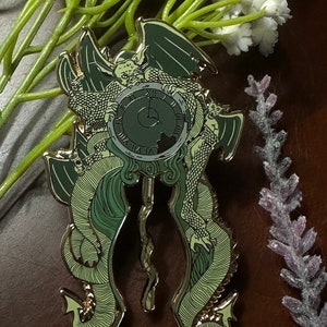 A 3 inch Clock Hard Enamel Pin image 1