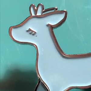 Deer Fawn Seconds Enamel Pins Soft Enamel Silver Moon and Stars Deer Pin Woodland Enamel Pin image 3