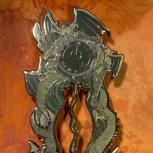 A 3 inch Clock Hard Enamel Pin image 3