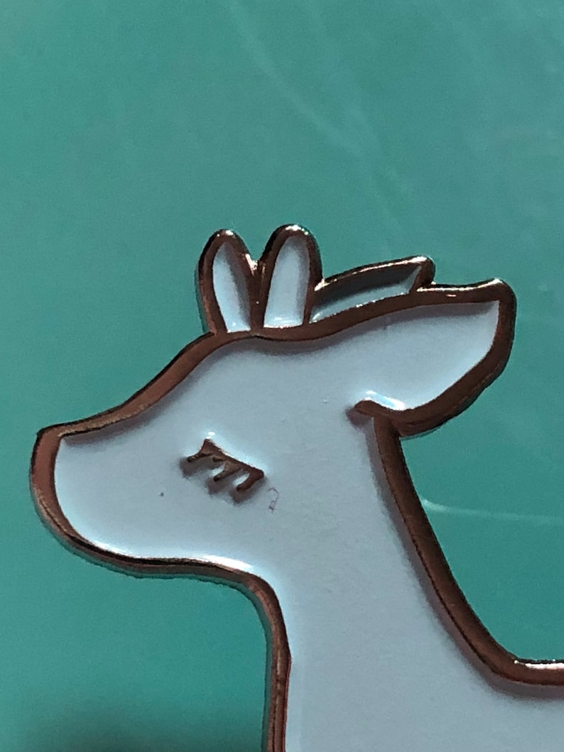 Deer Fawn Seconds Enamel Pins Soft Enamel Silver Moon and Stars Deer Pin Woodland Enamel Pin image 2