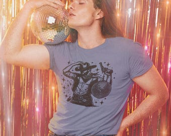 Gay T Shirt | Pride Shirt | Cowboy T Shirt | Gay Cowboy Shirt | Rainbows and Rodeos | Disco Shirt | Gay Shirt | LGBTQ | Love Is Love Shirt