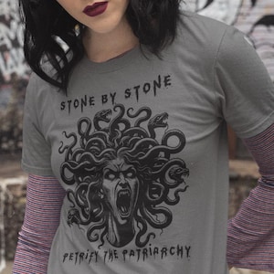 Medusa T Shirt | Feminist T Shirt | Female Gaze | Feminism Shirt | Petrify The Patriarchy | Greek Mythology Shirt | Pro Choice Shirt