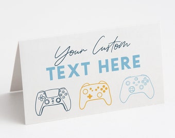 Gaming Buffet Cards, Party Food Labels, Nameplates, Place Cards, Video Game Party Food Tents, Fort, Night, Game Truck Party Decor