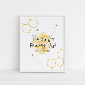 Bee Birthday Party Printable Sign, Sweet as Can Bee Party Decor, First Bee Day Sign, Buzz Bee Day Party Decoration