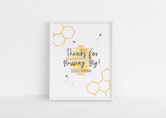 Instant Download Thanks For Buzzing By Print Bee Party Sign Favor instant-download-thanks-for-buzzing-by-print-bee-party-sign-favor