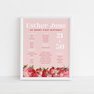 Editable Strawberry Invitation, Berry First Birthday Invite, Girl Summer Birthday, Farmers Market Birthday, Berry Sweet Girl, Sweet One image 8