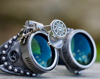 Handmade Steampunk Goggles: Victorian Aviator Rave Costume Accessory