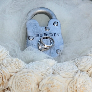 Romantic Personalized Lock Set for the Bride and Groom - Unique Wedding Gift by The Love Lock Shop