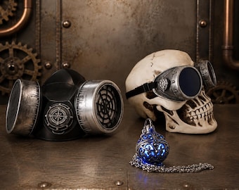 Handmade Steampunk Goggles: Victorian Aviator Rave Costume Accessory