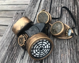 Steampunk Goggles Rave Glasses Victorian aviator cosplay costume clothing accessory for music festival