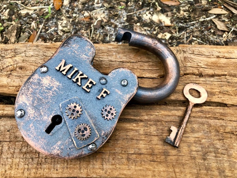 Love Locks Steampunk Wedding Gift Idea Ring Holder Style Gift Etsy