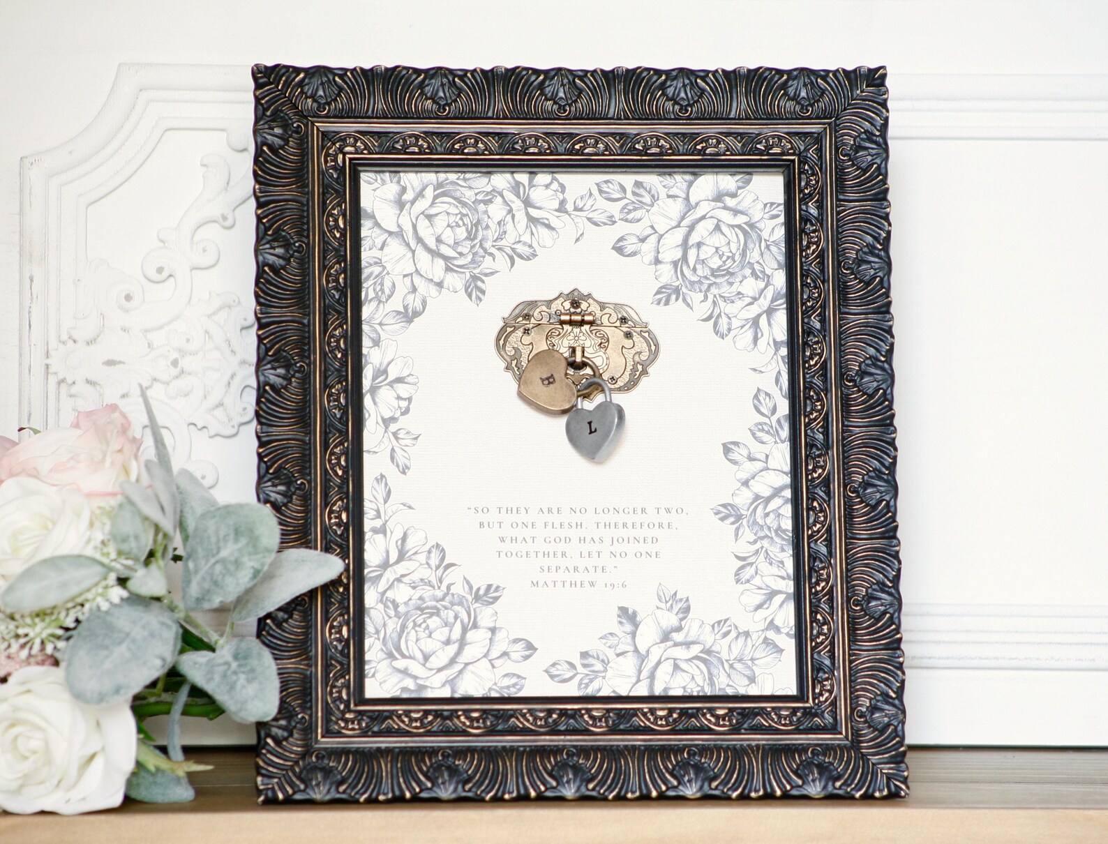 Unity Ceremony Love Lock Set – Vintage Wedding Frame With Padlocks ...