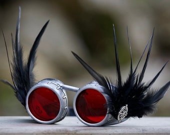 Steampunk Goggles Rave Glasses Victorian gcg aviator cosplay costume clothing accessory for Burning man and music festival