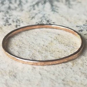 Delicate Rose Gold Ring - 1mm Rose Gold Stacking Ring - Minimalist Ring - Thin Gold Ring Band - Red Gold Ring - Filled Gold - Solid Gold