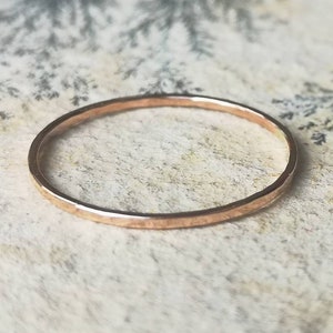 Delicate Rose Gold Ring 1mm Rose Gold Stacking Ring Minimalist Ring Thin Gold Ring Band Red Gold Ring Filled Gold Solid Gold image 4