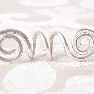 Sterling Silver Hair Spiral - Dreadlock Accessories - Plait Beads - Viking Hair Beads - Nordic Jewelry - Hippie Jewelry - Spiral Jewelry