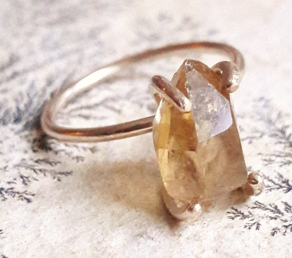 FINAL SALE - November Honey Beaded Ring, Sterling silver