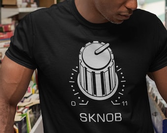 Techno Snob Shirt | Gift for DJ and Musician | SKNOB | Knob | Black Unisex T-Shirt