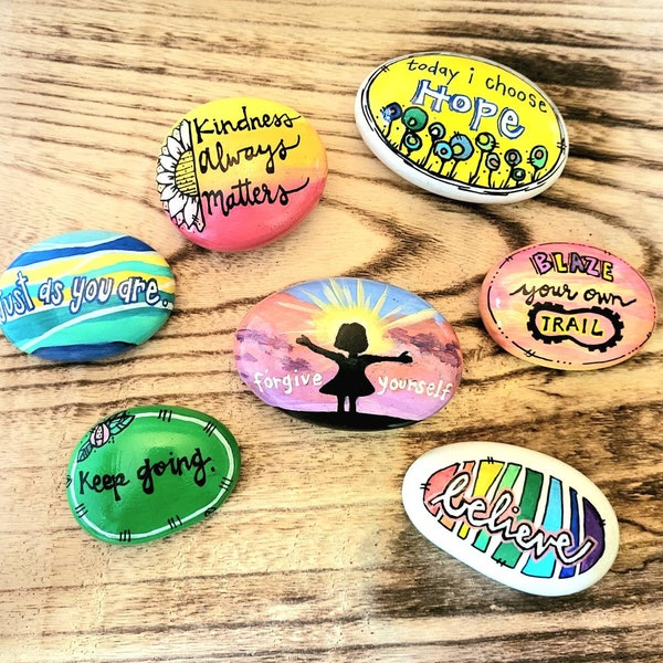 Inspirational Painted Rocks, Painted Rock Quotes, Motivational Gift, Inspirational Quotes, Motivational Sayings, Kindness Rocks, Cheer Up