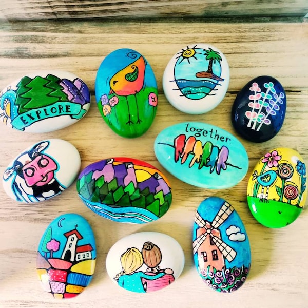 Painted Rocks Halloween - Etsy