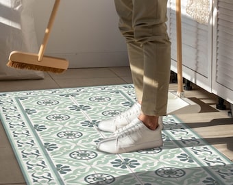 Vinyl keukenmat | Niet-absorberende PVC-vinyl keukenmat | Modern linoleumtapijt voor de keuken PVC-mat voor de keuken