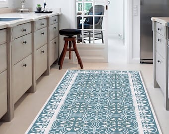 Vinyl floor Mat, Non Absorbent Vinyl, PVC Kitchen Mat, Modern Linoleum Kitchen Rug, PVC Floor Runner, Modern Kitchen Floor Accessory #183