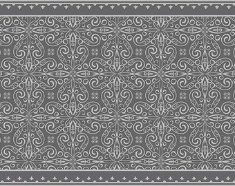 Free Shipping Gray Table Runner Wedding Table Runner geometric design placemat no.02