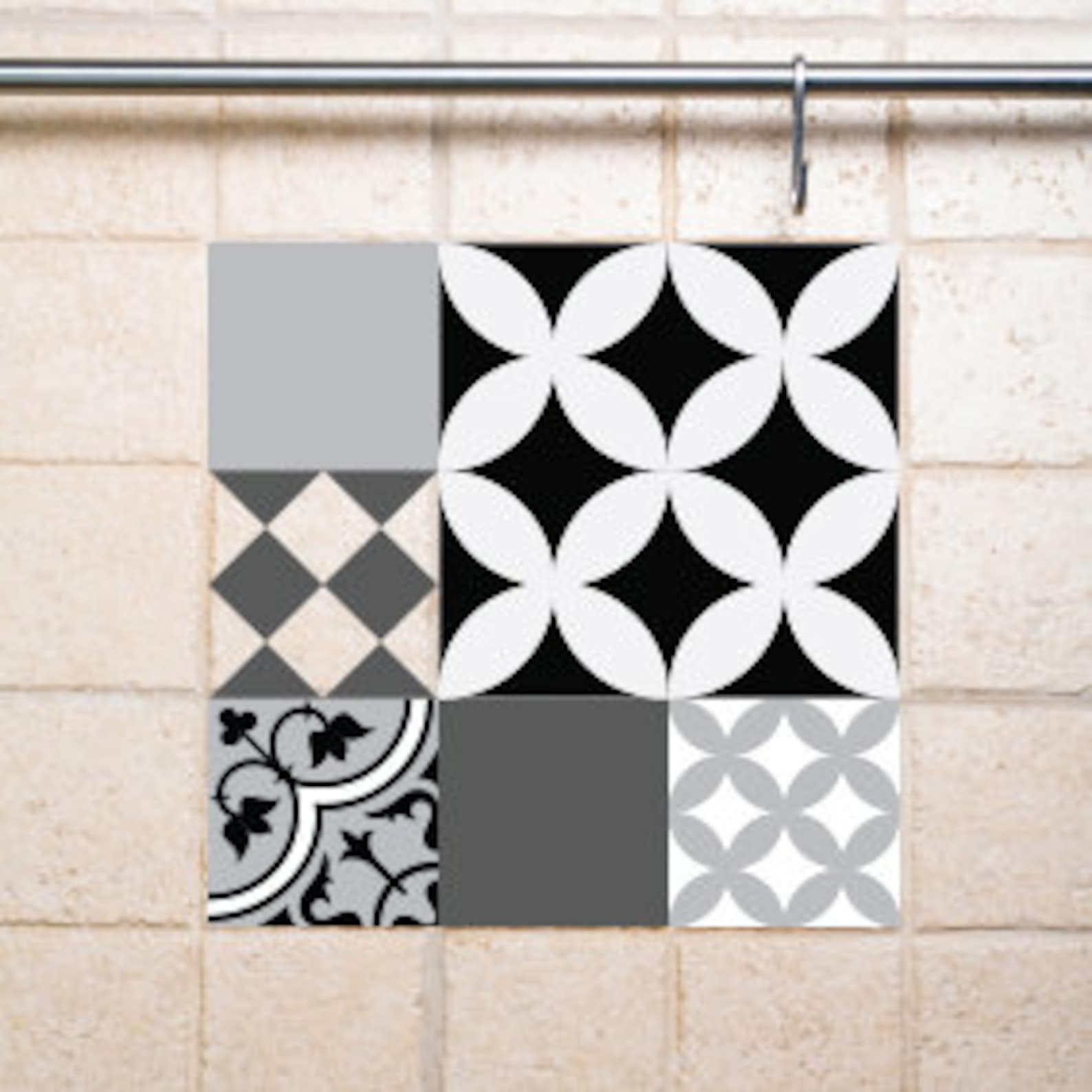 Mix Tile Decals Kitchen/bathroom Tiles Vinyl Floor Tiles Free Etsy
