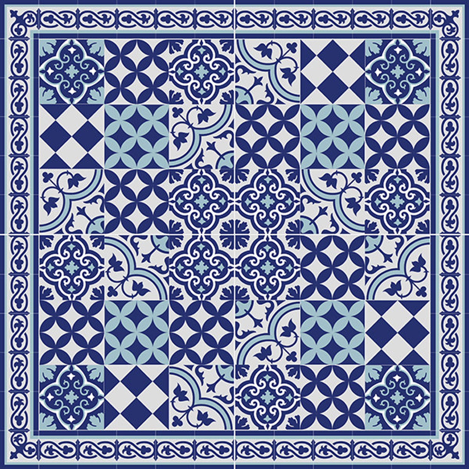 Traditional Tiles Floor Tiles Floor Vinyl Tile Stickers Etsy