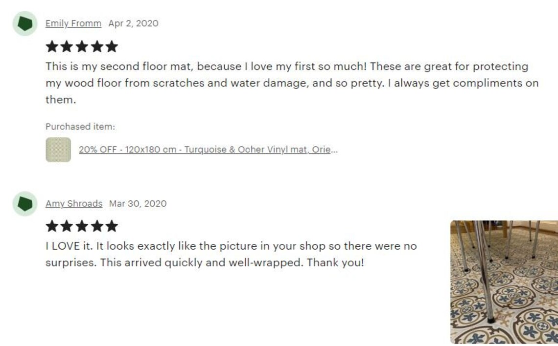 Yellow Gray Kitchen Mat Waterproof PVC Vinyl Mat Moroccan Etsy