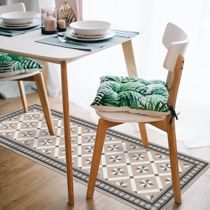 Alfombrilla de vinilo no absorbente, alfombrilla de vinilo para cocina, alfombrilla de PVC para cocina, alfombra de linóleo moderna, alfombra de PVC, accesorio moderno para suelo de cocina n.º 612