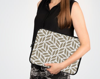 Leaves Pattern Designed laptop carrier, Laptop Sleeve, Laptop bag, padded cover for laptop,  Laptop pouch  #330