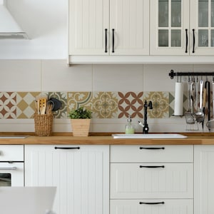 Decoración de cocina DIY, Decoración de pared de cocina, Adhesivos para azulejos marroquíes, Azulejos para salpicadero, Azulejos autoadhesivos, Adhesivos para azulejos de suelo, Baño 315
