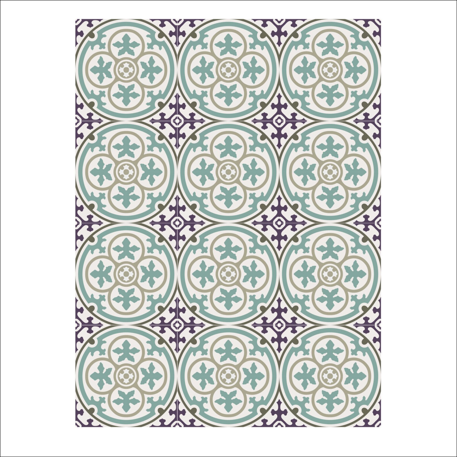 Tile Decal Rug Floor Tile Decals/stickers, Vinyl Decals, Vinyl Floor, Self Adhesive ...