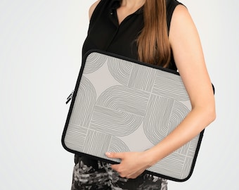Laptop Sleeve, Circle Pattern Laptop bag, padded cover for laptop, designed laptop carrier, Laptop pouch, #120