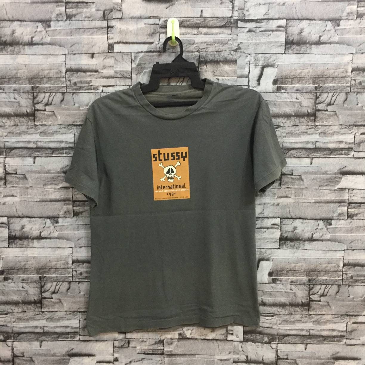 Vintage STUSSY T Shirt Spellout Box 