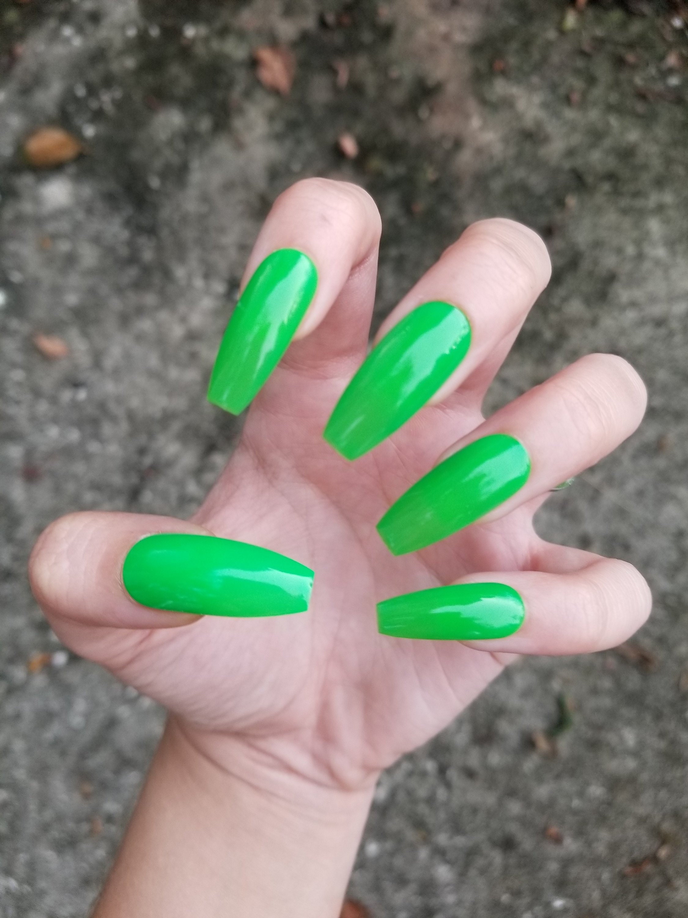 Neon Green Nails Set of 20 picture plurfect fake nails | Etsy