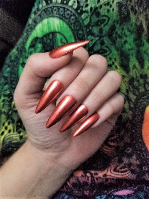 Pumpkin Spice Nails Set van 20 druk op nagels | Etsy
