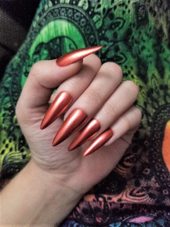 Gehakt trompet natuurlijk Pumpkin Spice Nails Set van 20 druk op nagels nepnagels | Etsy