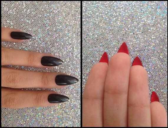 Red Bottoms || False Nails, Set of 20 || Tools for Application