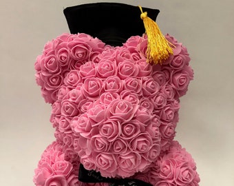 graduation rose bear