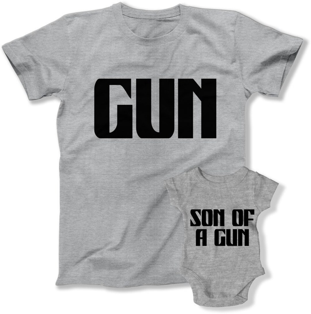 Son of a Gun Funny Matching Shirts Fathers Day Tees Daddy and - Etsy