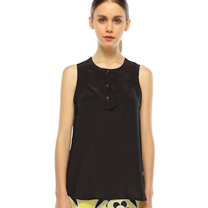 Bella Silk Top - Black