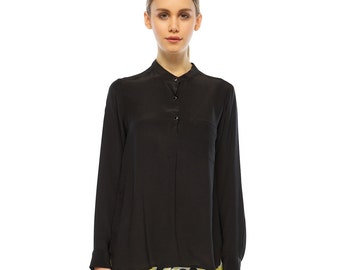 Lets Go Silk Shirt - Black