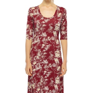 Flared out jersey dress red tie dye image 1