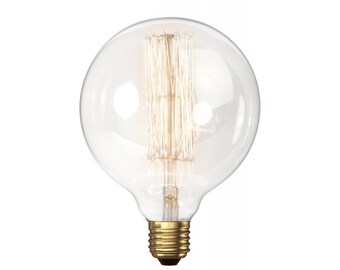 Large Edison E27 Globe Bulb (220V/40W) - Goldline. Filament lamp. Edison light bulb. Industrial style. Incandescent light bulb