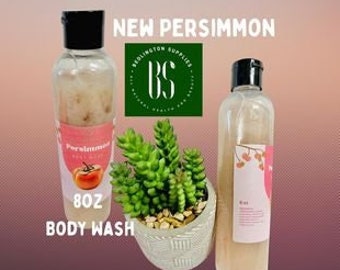 Body Odor Fighting Persimmon Body Wash, 8 oz, All Natural, Vegan, Non-GMO