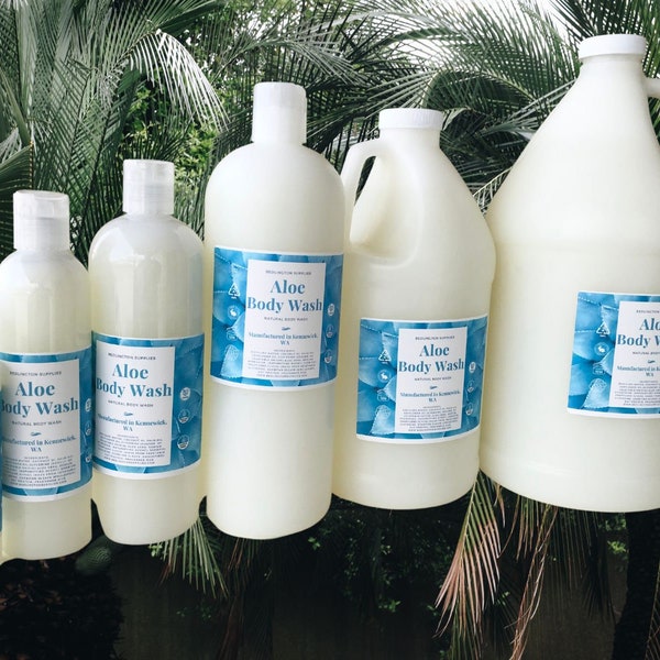 All Natural, Aloe Vera Body Wash, Non-GMO, Cruelty Free, Available in Multiple Sizes, Wholesale Options Available