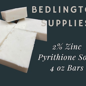 2% Zinc Pyrithione Soap Bars with Aloe Bergamot Fragrance, Non-GMO, Vegan, 4 oz for Itchy, Irritated Skin