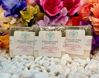 Luxury Spirulina Moringa Soap with Goats Milk Soap, Eucalyptus and Rosemary essential Oils, Loaf and Single Bar Options